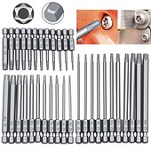economico set di punte da trapano-50-75-100mm hollow plum blossom allungato s2 batch testa esagonale gambo cacciavite bit set di cacciaviti