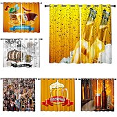 olcso Függönyök és drapériák-2 paneles szett sötétítő függöny oktoberfest design hőszigetelt függöny hálószobába nappali modern átvezetéses ablakfüggöny függönyfüggöny