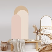levne Tapety-geometrie barevná tapeta boho oblouk nálepka na stěnu odlepte a nalepte snímatelnou samolepicí PVC/vinylovou nálepku na stěnu pro domácí dekoraci místnosti 52*140cm