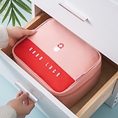 abordables almacenamiento de equipaje y viajes-Caja de medicina gruesa de gran capacidad, bolsa de medicina familiar, bolsa de almacenamiento portátil, caja artística de tela, caja de medicina en capas multifuncional