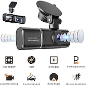 זול DVR לרכב-J02 1080p עיצוב חדש / HD מלא / האתחול האוטומטי רכב DVR 170 מעלות זווית רחבה CMOS 1.5 אִינְטשׁ LCD דש קאם עם ראיית לילה / G-Sensor / מצב חנייה לד 4 אינפרא אדום רכב מקליט / Motion Detection / WDR