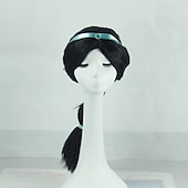 abordables Perruques de personnages de films-perruque princesse du désert femme perruque synthétique standard ondulée avec frange perruque très longue a29 cheveux synthétiques femme douce facile à porter mode blonde rose rouge perruques de