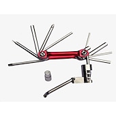 abordables Vélos et composants-Kit d&#039;outils de réparation de vélo multifonction 12 en 1 - tournevis à fente, tournevis cruciforme, clé hexagonale, disjoncteur de chaîne universel, clé à rayons, avec 1 levier pour pneu de vélo