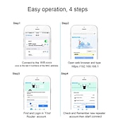 Недорогие Беспроводные маршрутизаторы-Усилитель Wi-Fi Усилитель Wi-Fi Расширитель диапазона Wi-Fi 300 Мбит/с Усилитель повторителя беспроводного сигнала 2,4 и 5 ГГц двухдиапазонный 4 антенны Полное покрытие 360 °