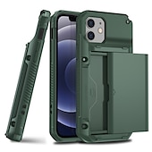 Χαμηλού Κόστους iPhone Θήκες-τηλέφωνο tok Για iPhone 15 Pro Max Plus iPhone 14 13 12 11 Pro Max X XR XS 8 7 Plus Πίσω Κάλυμμα Θήκη κάρτας πορτοφολιού Υποδοχή κάρτας Ανθεκτική σε πτώσεις Συμπαγές Χρώμα TPU PC