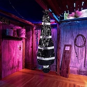 preiswerte Halloween Außen Dekor-Halloween-Dekorationen Requisiten für tote Opfer, gruselige gefälschte Leiche mit Pumpe, 152 cm hängende gruselige gefälschte Leiche in Tasche, Todesopfer, Halloween-Requisiten für den Außenbereich,