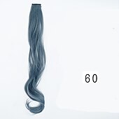 cheap Clip in Extensions-color wig Straight Synthetic Hair 24 inch Hair Extension Clip In / On 1pc / pack Soft Women&#039;s Girls&#039;