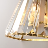 baratos Candeeiros de Parede de interior-Arandelas de parede de latão de 3 luzes iluminando luminárias de parede de vidro modernas arandelas de cristal iluminação de parede interna (lâmpada incluída)