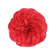 cheap Chignons-Messy Bun Hair Piece Hair Bun Scrunchies Synthetic Wavy Curly Chignon Ponytail Hair Extensions Thick Updo Hairpieces for Women Girls Kids 1PCS