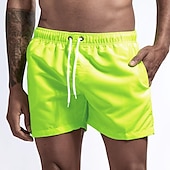 baratos shorts de natação masculinos-calções de banho masculino calções de banho com forro de malha calções de prancha de secagem rápida cordão elástico respirável com bolsos - natação surf praia desportos aquáticos cor sólida primavera