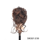 economico Chignon-commercio estero fibra chimica sintetica lazy catch clip capelli anello bocciolo di fiore testa a sfera ragazza naturale soffice barba lunga moda parrucca