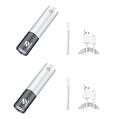 olcso Elemlámpák-2 csomag mini led zseblámpa usb újratölthető 3 világítási mód vízálló zseblámpa teleszkópos zoom stílusos hordozható öltöny éjszakai világításhoz