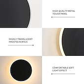 abordables Appliques murales encastrées-lightinthebox 1 lumière 15 cm applique murale LED lampes murales design circulaire mini style simple / moderne / contemporain salon chambre salle à manger lumière en métal 110-120v / 220-240v