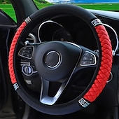 StarFire Four Seasons Universal Car Steering Wheel Cover 37-38cm Leather Embroidered Color Diamond-Studded Elastic Steering Wheel Cover4