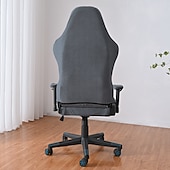 abordables Funda para silla de oficina-Funda para silla de oficina dividida, funda para silla de juego, color burdeos, elástica, lavable, funda para silla de ordenador, para sillón, silla giratoria, silla de juego, silla de jefe de