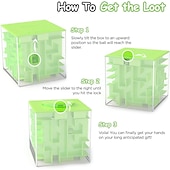cheap Magic Cubes-2 Pack Maze Piggy Bank Funny Money Jars Money Maze Puzzle Box Perfect Money Holder Puzzle and Brain Teasers for Teenagers and Adults