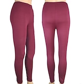 ieftine Jambiere simple-colanți de modă pentru femei jambiere pantaloni de lungime întreagă ocazional weekend elastic elastic simplu control burtă ridicare subțire trandafir rosu 2xl