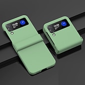 cheap Samsung Cases-Phone Case For Samsung Galaxy Z Flip 7 Z Flip 5 Z Flip 4 Z Flip 3 Back Cover Bumper Frame Four Corners Drop Resistance Shockproof Solid Colored Silica Gel