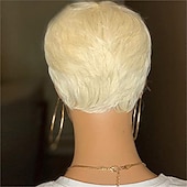 economico Parrucche trendy sintetiche-Parrucche corte sintetiche per capelli corti per donne nere acconciature corte per donne parrucca capelli corti