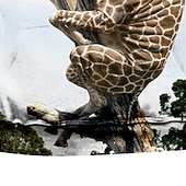 billiga Pojkens 3D-djur-Pojkar 3D Djur Giraff Huvtröja Långärmad 3D-tryck Höst Vinter Aktiv Sport Mode Polyester Barn 3-13 år Utomhus Dagligen Inomhus Normal