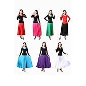 abordables Tenues de danse de salon-Danse de Salon Jupes Couleur Pure Femme Utilisation Usage quotidien Fibre de Lait