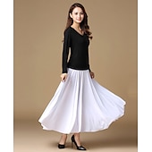 abordables Tenues de danse de salon-Danse de Salon Jupes Couleur Pure Femme Utilisation Usage quotidien Fibre de Lait