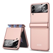cheap Samsung Cases-Phone Case For Samsung Galaxy Z Flip 5 Z Flip 4 3 2 Back Cover Portable Magnetic Full Body Protective Solid Colored TPU