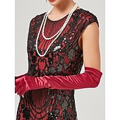 economico Abiti degli anni '20-Anni Ruggenti Anni 1920 Lunghezza al ginocchio Vestito Abito Flapper Abito da Ballo Normale Cortissima Il grande Gatsby Charleston Invitato al matrimonio Paillettes Frangia con nappe Scollo Tondo