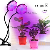お買い得  植物育成ライト-1/2 個成長ライト led フルスペクトル phytolamps usb 成長ライトとタイマー制御デスクトップクリップ phyto ランプ植物のための苗花成長ボックス