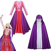 cheap Girls&#039; Costumes-Hocus Pocus Witch Dress Cloak Vacation Dress Cosplay Movie Cosplay for Girls&#039; Kid&#039;s Children&#039;s Day Masquerade