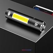 olcso Elemlámpák-2 csomag mini led zseblámpa usb újratölthető 3 világítási mód vízálló zseblámpa teleszkópos zoom stílusos hordozható öltöny éjszakai világításhoz