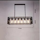 economico Luci a sospensione-lampada da bar personalità creativa in stile industriale industriale 4. 6 lampada a sospensione in ferro rettangolare in ferro