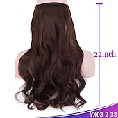 cheap Clip in Extensions-Curly Synthetic Hair 22 inch Hair Extension Fishing Line Hair 1pc / pack Adjustable Women&#039;s Girls&#039;