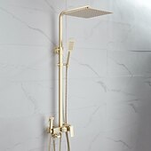 abordables Robinets de douche-Robinet de douche, système de douche Système de pommeau de douche à effet pluie Ensemble de massage à jet corporel - Douchette incluse