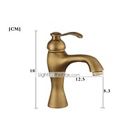 cheap Classical-Bathroom Sink Faucet - Classic Antique Brass Centerset Single Handle One HoleBath Taps