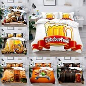 billige Dynetrekk sett-oktoberfest beer festival 3-delt dynetrekk sett hotellsengesett dynetrekk inkluderer 1 dynetrekk, 2 putevar for dobbeltrom/dronning/konge(1 putevar for tvilling/enkeltrom)