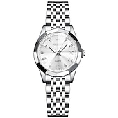 levne Quartz hodinky-OLEVS Dámské Křemenný Diamant kreativita Minimalistický Wristwatch Svítící Kalendář datum VODĚODOLNÝ Nerez Hodinky