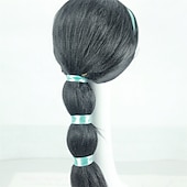 abordables Perruques de personnages de films-perruque princesse du désert femme perruque synthétique standard ondulée avec frange perruque très longue a29 cheveux synthétiques femme douce facile à porter mode blonde rose rouge perruques de