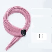 cheap Clip in Extensions-color wig Straight Synthetic Hair 24 inch Hair Extension Clip In / On 1pc / pack Soft Women&#039;s Girls&#039;