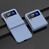 cheap Samsung Cases-Phone Case For Samsung Galaxy Z Flip 7 Z Flip 5 Z Flip 4 Z Flip 3 Back Cover Bumper Frame Four Corners Drop Resistance Shockproof Solid Colored Silica Gel