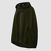 abordables Abrigos de Invierno-Mujer Abrigo Capa / Capas Chaqueta con capucha Fiesta Navidad Ocasión especial Otoño Invierno Abrigo Ajuste regular Resistente al Viento Mantiene abrigado Adorable Artístico / Retro Elegante Chaquetas
