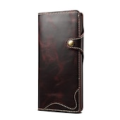 economico Cover Samsung-Custodia per telefono per Samsung Galaxy S24 S23 S22 S21 S20 Plus Ultra Note 20 Ultra Custodia a tutto corpo Porta schede in pelle colorata solida Vera pelle