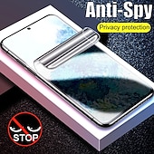 cheap Samsung Screen Protectors-[1 Pack] Screen Protector For Samsung Galaxy S24 Ultra Plus S23 S22 S21 S20 Plus Ultra S10 Note 20 Ultra 10 Plus S25 Ultra TPU Hydrogel Privacy Anti-Spy 9H Hardness Self-healing Anti-Fingerprint