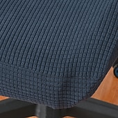abordables Funda para silla de oficina-Funda para silla de oficina dividida, funda para silla de juego, color burdeos, elástica, lavable, funda para silla de ordenador, para sillón, silla giratoria, silla de juego, silla de jefe de
