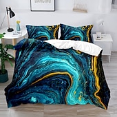 voordelige Dekbedovertreksets-3d beddengoed met marmeren print print dekbedovertrek beddengoed sets dekbedovertrek met 1 print print dekbedovertrek of sprei, 2 kussenslopen voor dubbel/queen/king
