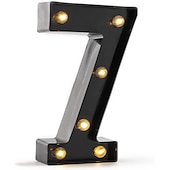 economico Luci decorative-luci a led per alfabeto e marquee arabe, lettere nere alimentate a batteria led per eventi, matrimoni, feste, compleanni, casa, bar, nuovo design, nero fresco
