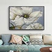 お買い得  花/植物画-ミンチュラ 手作り 厚いテクスチャー 花 油絵 キャンバス 壁アート 装飾 モダン 抽象画 ホームデコレーション ロールフレームレス 未延伸絵画