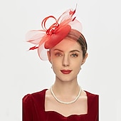 economico Fascinator-fascinators Piume Cappello Portapillole Matrimonio Kentucky Derby Coppa di Melbourne cocktail Astco reale Fiore Elegante Con Colore Puro Copricapo Copricapo