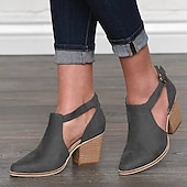 voordelige Enkel laarzen-dames enkellaarsjes met blokhak en bruine suède uitsparingen - perfect voor casual uitjes, lente- en herfstmode en stijlvolle dagelijkse kleding