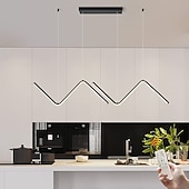 cheap Island Lights-LED Pendant Light 90 cm Island Lights Dimmable Line Design Aluminum Stylish Minimalist Painted Finishes Nordic Style Dining Room Kitchen Lights 110-240V ONLY DIMMABLE WITH REMOTE CONTROL